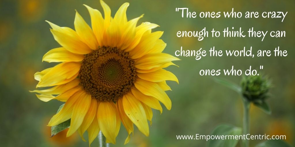 The ones who are crazy enough to think they can change the world, are the ones who do. The ones who are crazy enough to think they can change the world, are the ones who do.